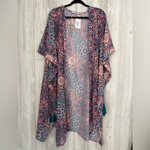 Elsie and Zoey Multicolored Kimono one Size